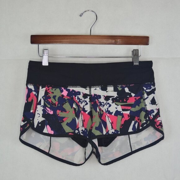 lululemon Run: Speed Shorts 2.5" Size 4 in Pop Cut Boom Juice Multi - Picture 3 of 5